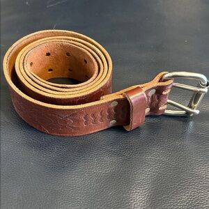 Tooled/Embossed 2 in. Thick Leather Belt